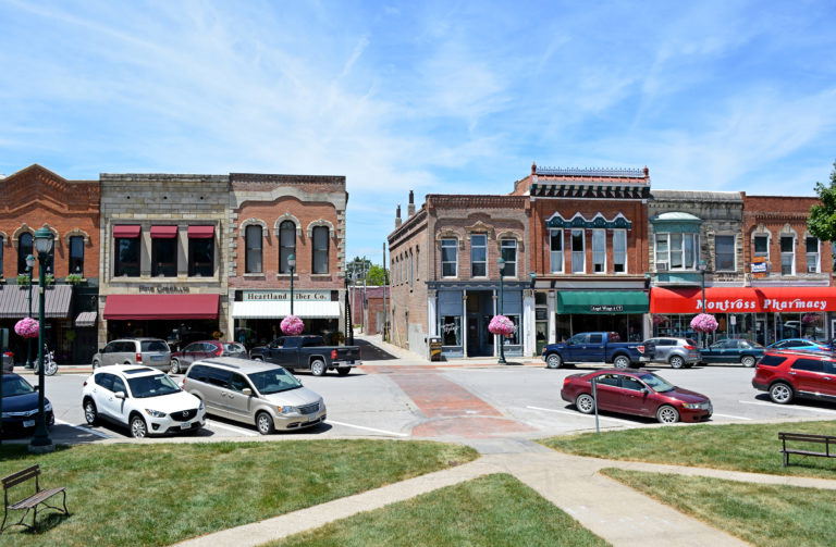 View of downtown Winterset, Iowa - Iowa Opinion Panel